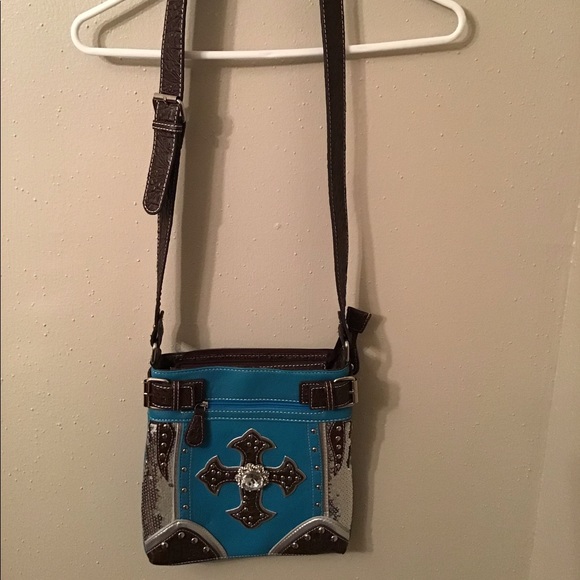Cowboy rhinestone. Cross body purse - Picture 3 of 3